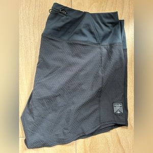 EUC Black Oiselle Long Roga Shorts
